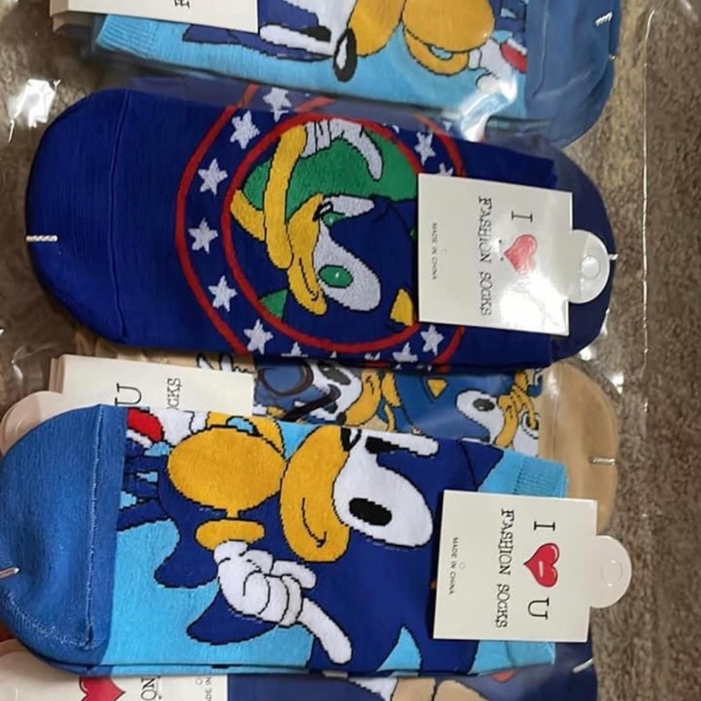 sonic 4 pairs of socks